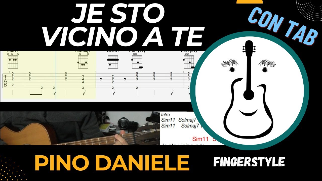 Io sto vicino a te – Pino Daniele | Arrangiamento chitarra Bossanova con TAB