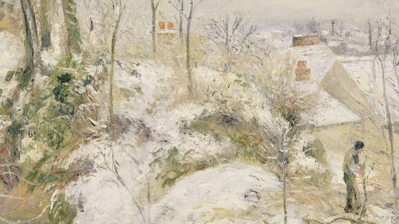 Rabbit Warren at Pontoise, Snow by the Camille Pissarro | 4K Frame TV Art