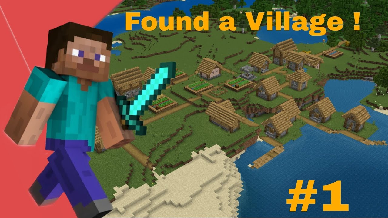 Finally found a Village in my new Minecraft world - YouTube