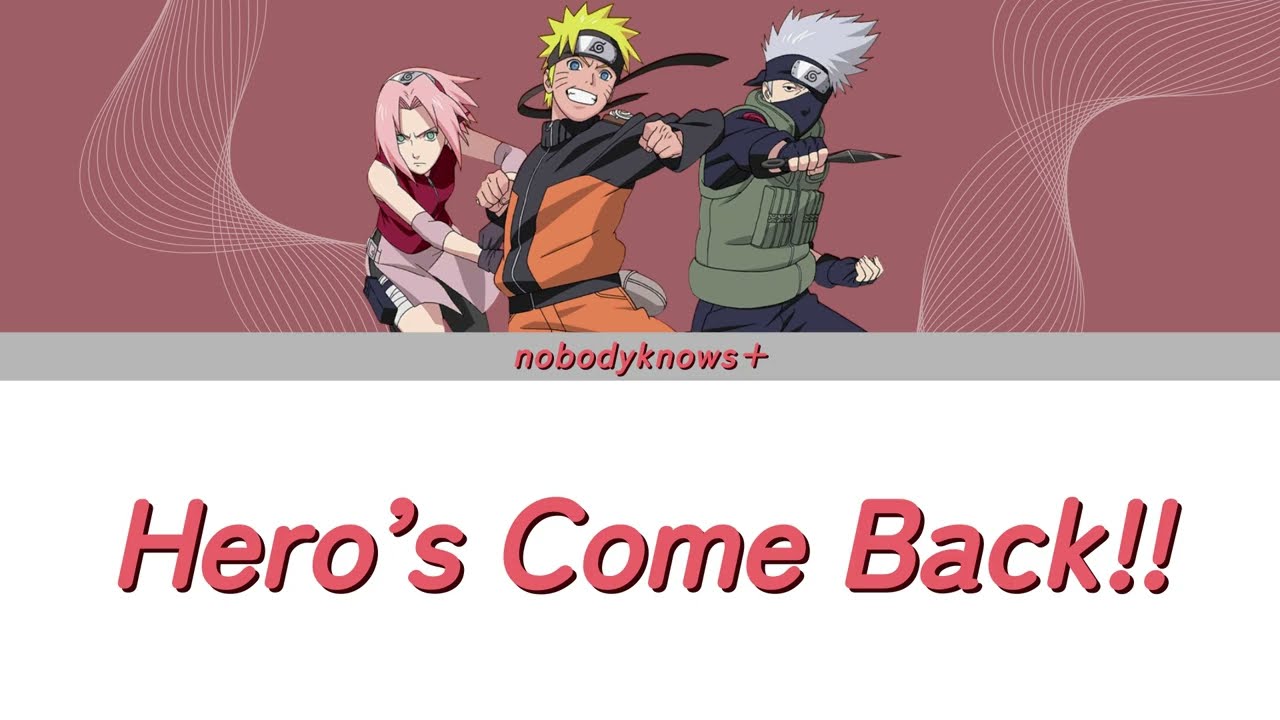 Naruto Shippuden - Opening 1 | Hero’s Come Back!! | Lyrics (Jap/Eng/Rom)