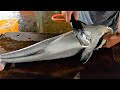 Cobia Fish Perfect Cutting And Fillet in Taiwan Harbor