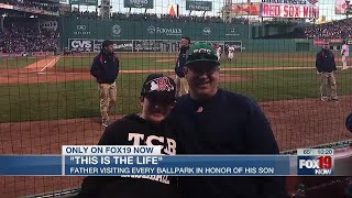 Father finishing his baseball ballpark tour in memory of son