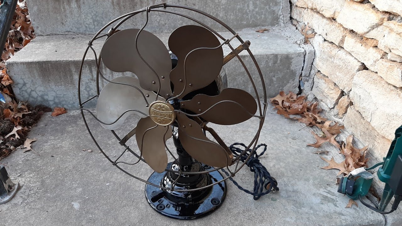 Antique Emerson Electric 16666 fan (1912) - YouTube