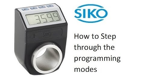 1  How to Step through the programming modes  - Siko digital indicator