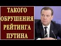 👁️ ТАКОГО ОБРУШЕНИЯ РЕЙТИНГА ПУТИНА СТРАНА НЕ ЗНАЛА // Власть кремль Медведев 22.05.2019