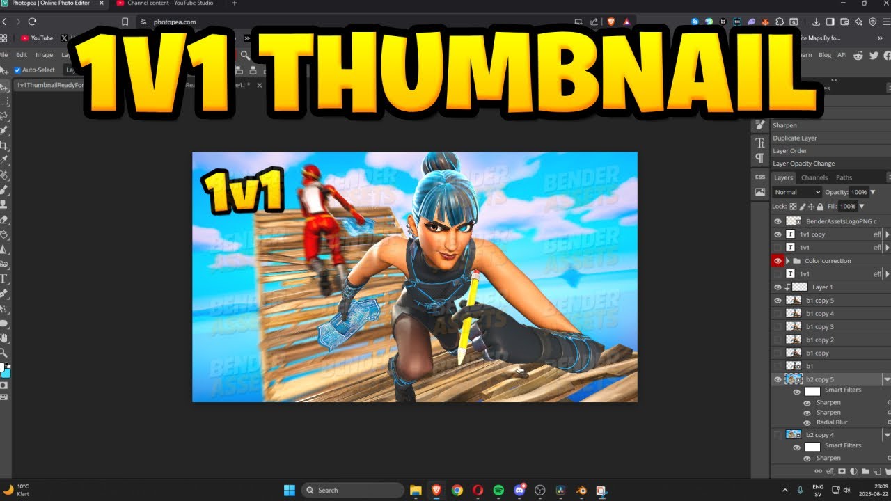 Fortnite 1v1 map thumbnail (Increase CTR)