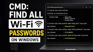 CMD: Find ALL Wi-Fi Passwords on Windows screenshot 2