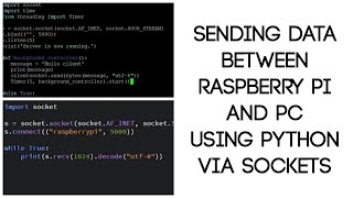 PYTHON | Send DATA between Raspberry Pi and PC