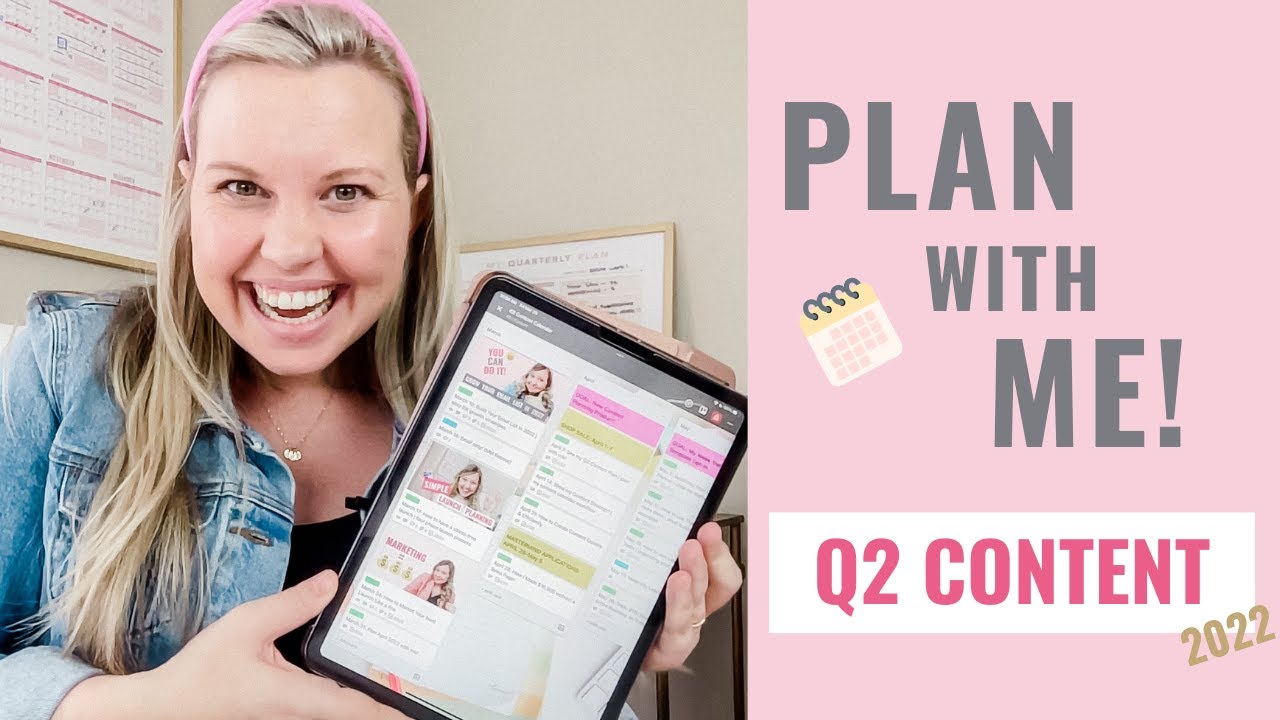 BTS: see my Q2 Content Plan | plan with me!