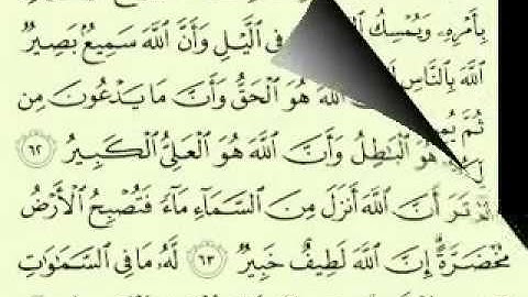 22  سورة الحج الجزء 2-2 الآية 78-39 تلاوة الشيخ ماهر المعيقلي مع الآيات