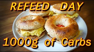 Full Day of Eating #30 | Refeed | 1,000g of Carbs