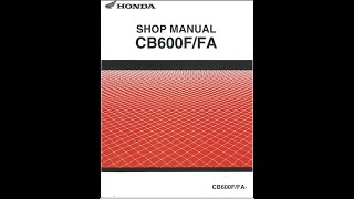 HONDA CB 600 F 2003 Zylinderkopf Motor Schaltplan Batterie Werkstatthandbuch 