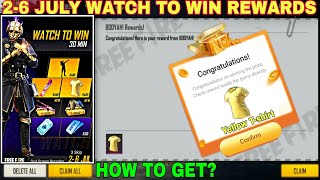 2nd-6th July 30 Mins Watch To Win Rewards On Booyah  App | How To Get Yellow T-shirt In Free Fire screenshot 5