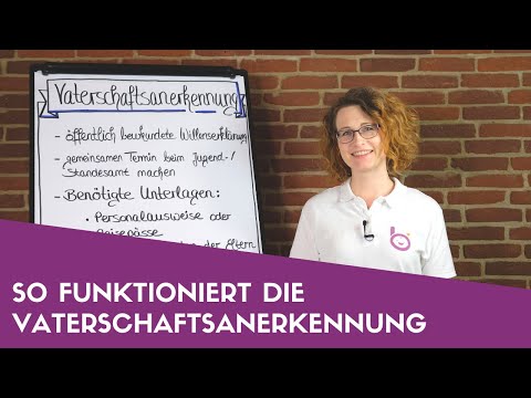 Video: So Stellen Sie Die Vaterschaft Nach Erhalt Einer Geburtsurkunde Fest