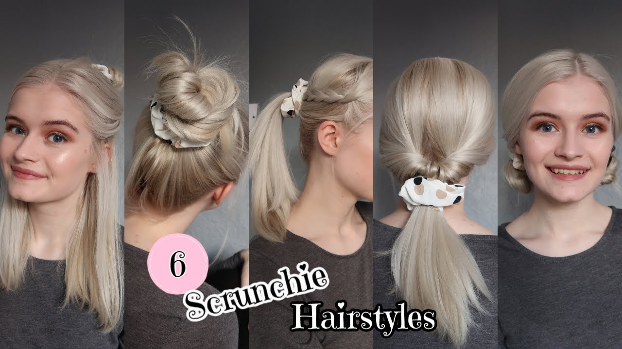 10 Skranch ideas  scrunchie hairstyles, diy hair scrunchies, diy hairstyles