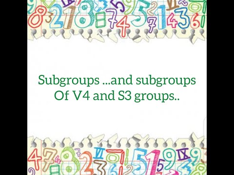 Subgroups ....and subgroups