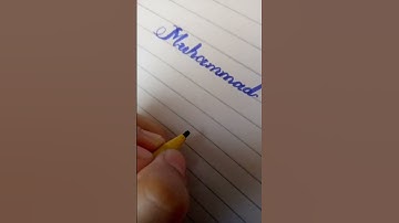 how to write Muhammad with cut marker 605#calligraphy #urduhandwriting #cutmarker605
