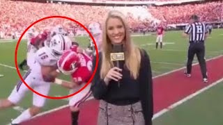 NFL Female Reporters Getting Hit Compilation
