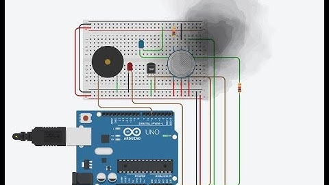 Test fire alarm system by Tinkercad