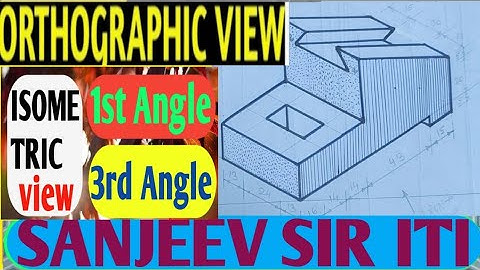 How To Draw Isometric view Orthographic projection in 3rd Angle and 1st Angle Project#sanjeevsiriti#