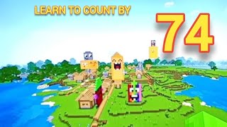 Learn to count by 74 with Noah, Minecraft Number blocks
