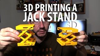 3D Printing a Jack Stand / Scissor Lift plus Simplify3D Horizontal Size Adjustment / Timelapse