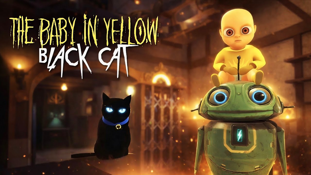 BLACK CAT VS BABY 😈 | THE BABY IN YELLOW HORROR GAMEPLAY
