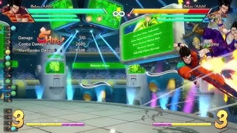 DBFZ A.Gohan - Lvl 0 corner leg loop, on tall and medium characters