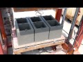 Test run before delivery to Nigeria QTJ4-40 9inch concrete hollow block cement brick making machine