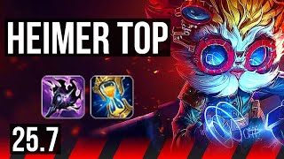 HEIMERDINGER vs IRELIA (TOP) | 67% winrate | KR Master | 25.7
