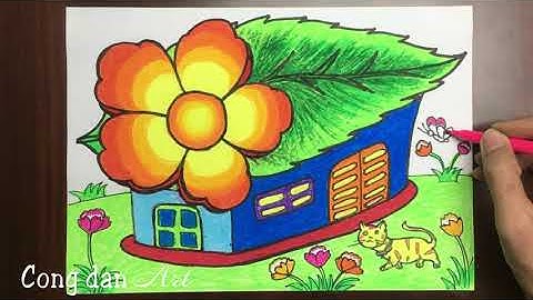 Vẽ ngôi nhà mơ ước | Ngôi nhà hoa tuyệt đẹp #170| Cog dan art