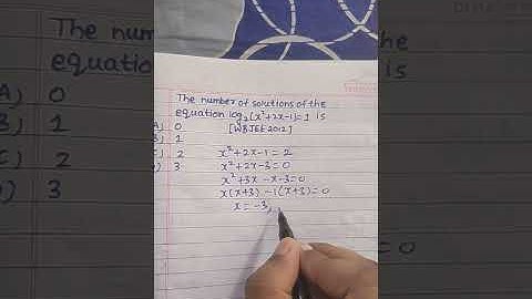 WBJEE 2012 #jeemains #logarithms #quadratic #bitsat #wbjee #kcet #mhtcet #eamcet #nda #iit #gujcet
