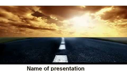 Long Distance Road PowerPoint Template by PoweredTemplate.com