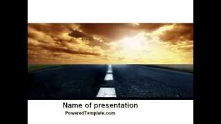 Long Distance Road PowerPoint Template by PoweredTemplate.com