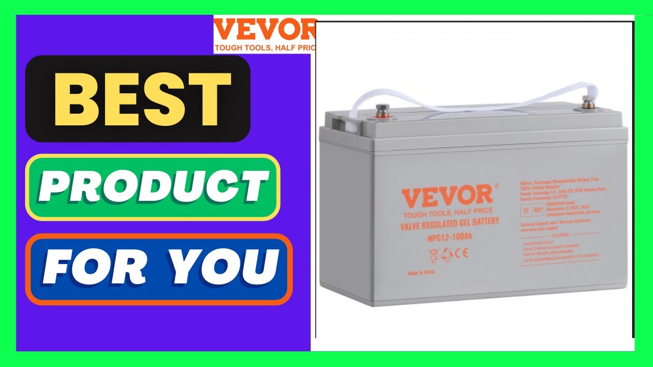 VEVOR Deep Cycle Battery, 12V 100 AH, AGM Marine Rechargeable Battery, High Self-Discharge Rate