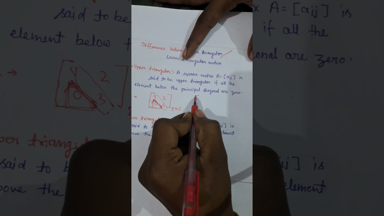 Upper triangular &Lower triangular |1st year |