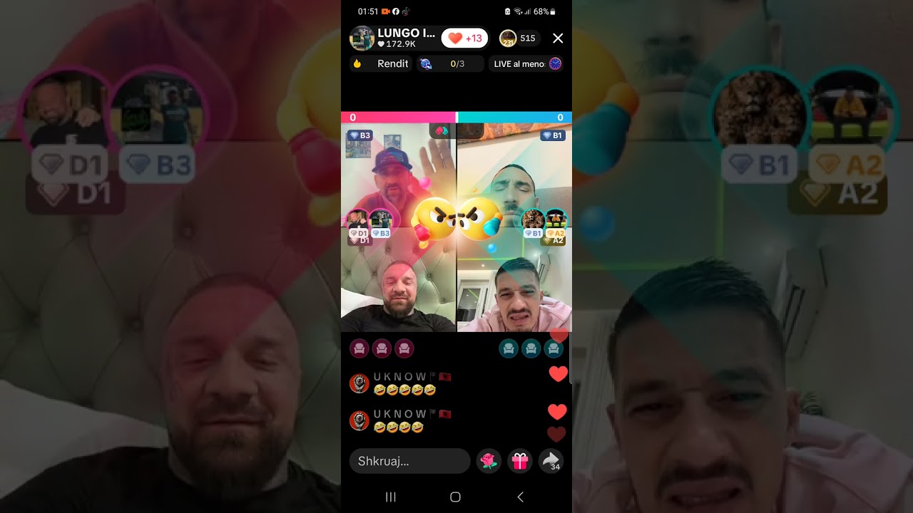 Lungo  & Medi VS Kozaku& Olsi sherre dhe sharje midis Medit Lungos me Kozakun 