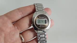 1977 Bulova Solid State LCD Quartz watch with backlight