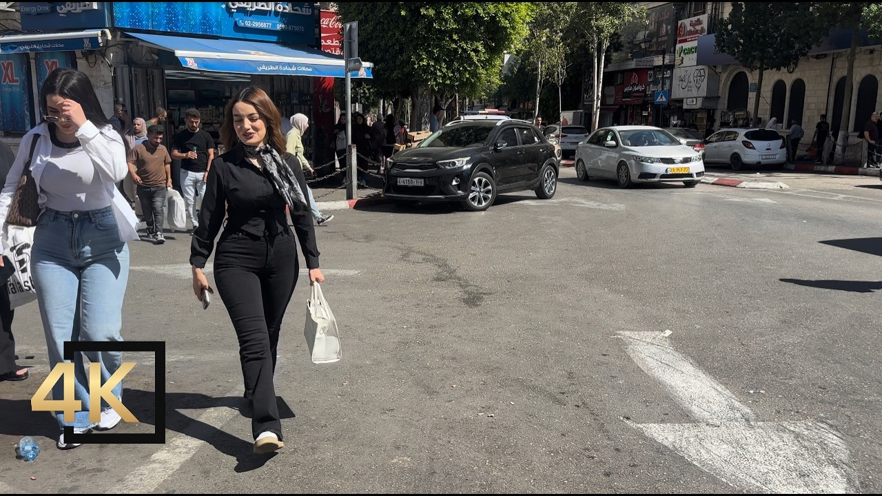 Palestine Ramallah 🇵🇸 Walking Tour In Ramallah | Palestine Today | Palestine Streets | Ramallah Vlog