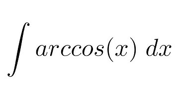 Integral of arccos(x) (by parts)