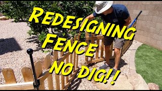 Redesigning Backyard Fence for Dog from Lowes