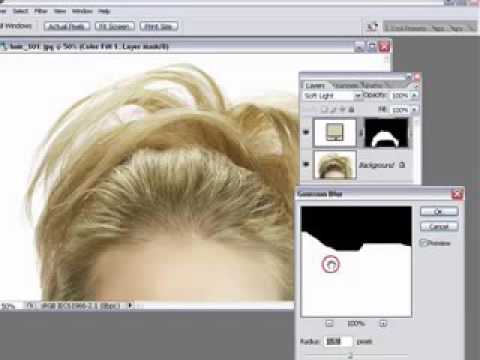 Photoshop Tutorial - How To Color Hair --- Tutorial 