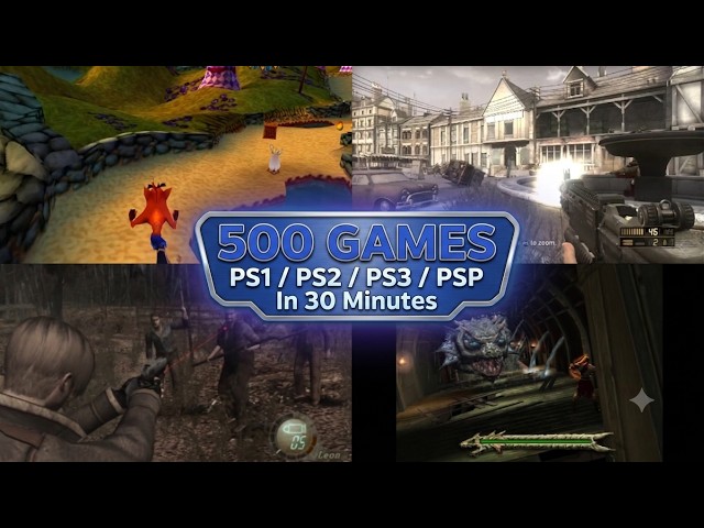 PlayStation Madness! 500 Random PS1/PS2/PS3/PSP Games in 30