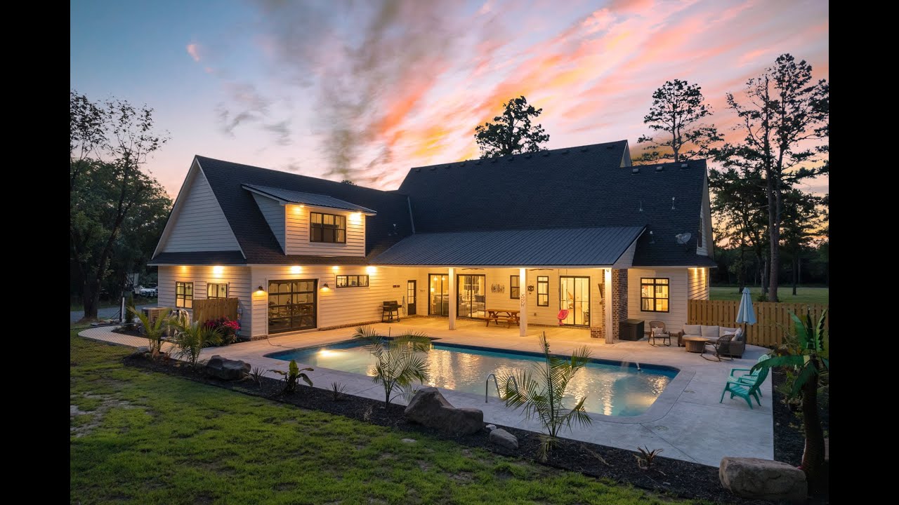 Modern Farmhouse Tour on 10 Private Acres in Oklahoma | No HOA, Pool & Bonus Rooms