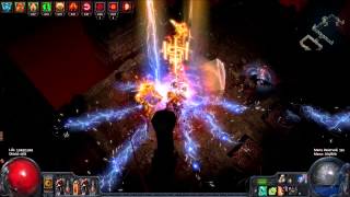Path of Exile (POE): Lightning Strike Level 79 Vaal Temple Maps - Double Bosses. Temporal Chains