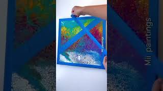 3D TAPE FLUIDART SPRAY art timelapse