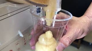 明石市  包装　容器　 飲食店　業績アップ支援　桃　フローズン　スムージー　持ち帰り　食品  袋　パッケージ　店