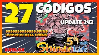 27 CÓDIGOS✅TODOS los CÓDIGOS de⚡ SHINDO LIFE ⚡Update 242⚡SHINDO LIFE ROBLOX⚡SHINOBI LIFE 2 ROBLOX
