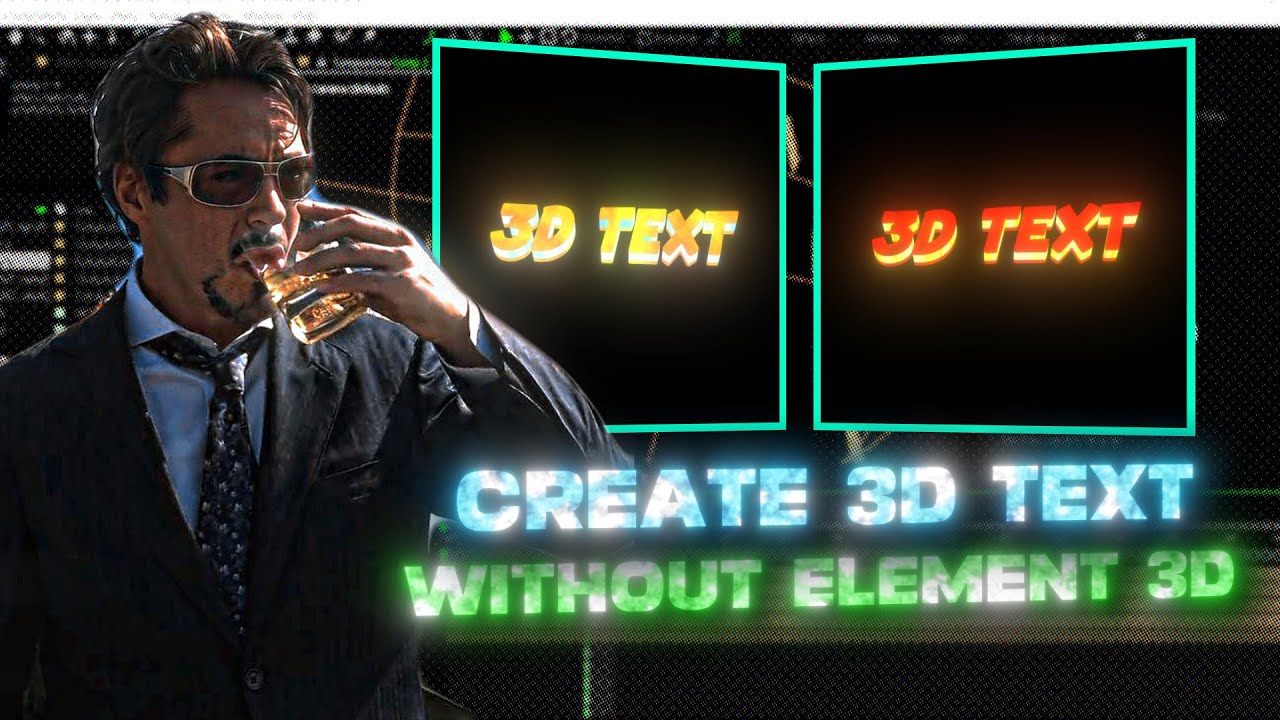 Create Trending 3D Text in After Effects Without Any Plugins | Easy Script Tutorial After Effects