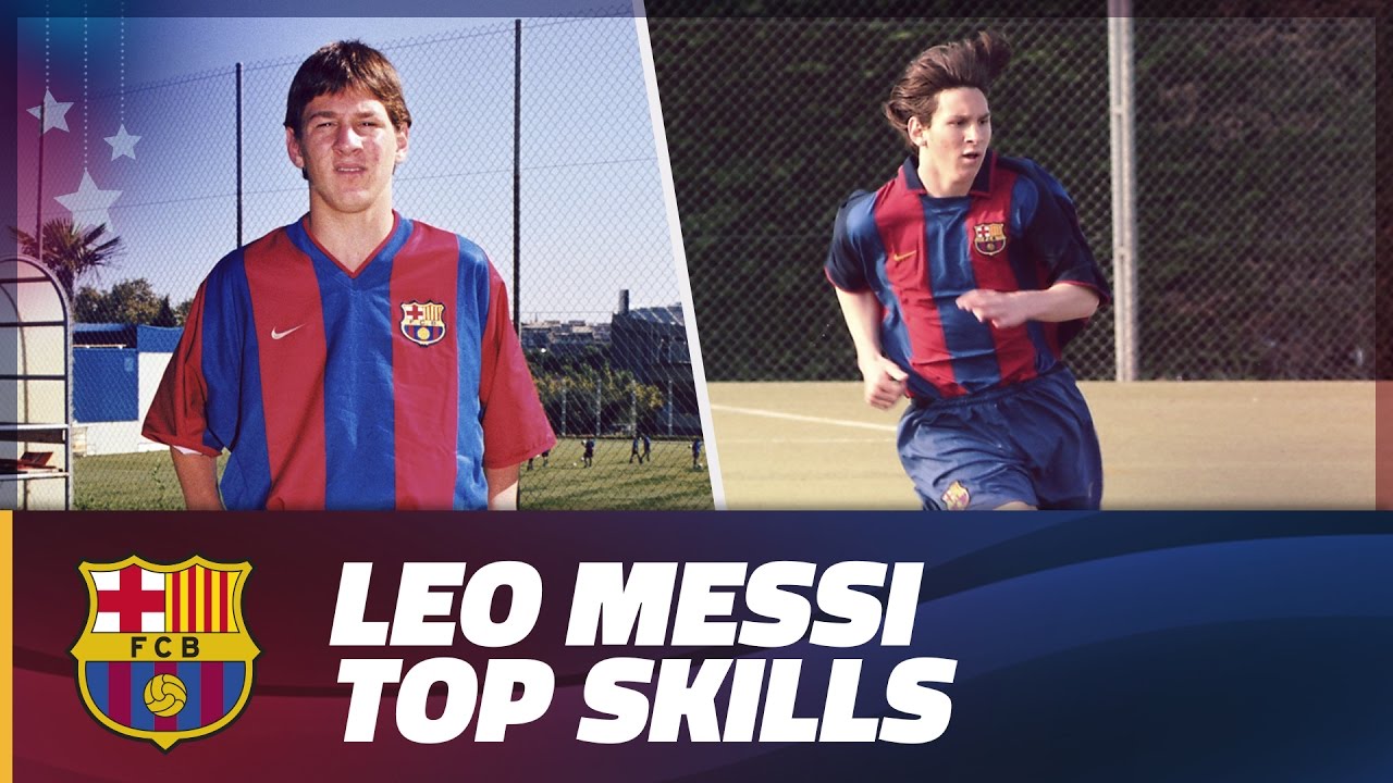 ⁣COMPILATION: Leo Messi top skills during Barça Youth Academy